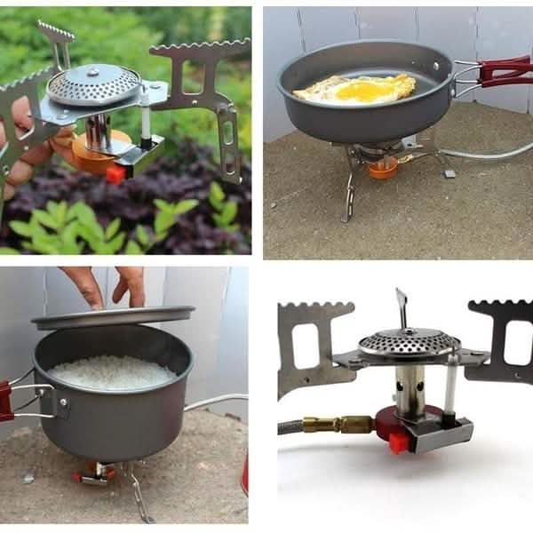 3500W Tragbarer faltbarer Outdoor Camping Picknick Gasbrenner Stahlkocher