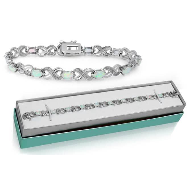 3,55 CTW echtes Opal „XOXO“-Opalarmband von MUIBLU Gems