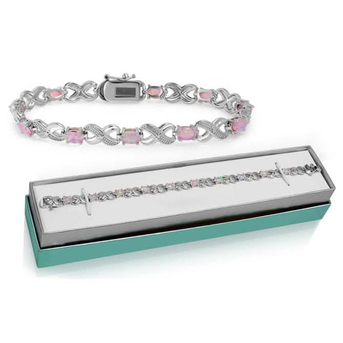 3,55 CTW echtes Opal „XOXO“-Opalarmband von MUIBLU Gems