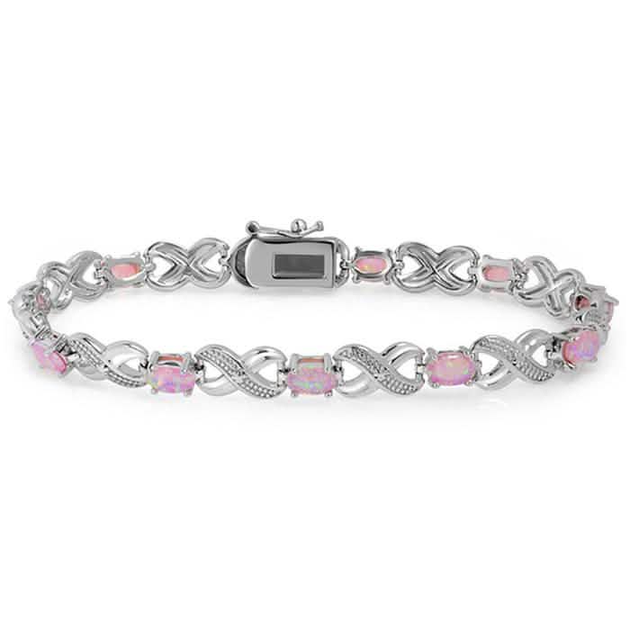 3,55 CTW echtes Opal „XOXO“-Opalarmband von MUIBLU Gems