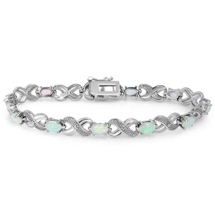 3,55 CTW echtes Opal „XOXO“-Opalarmband von MUIBLU Gems