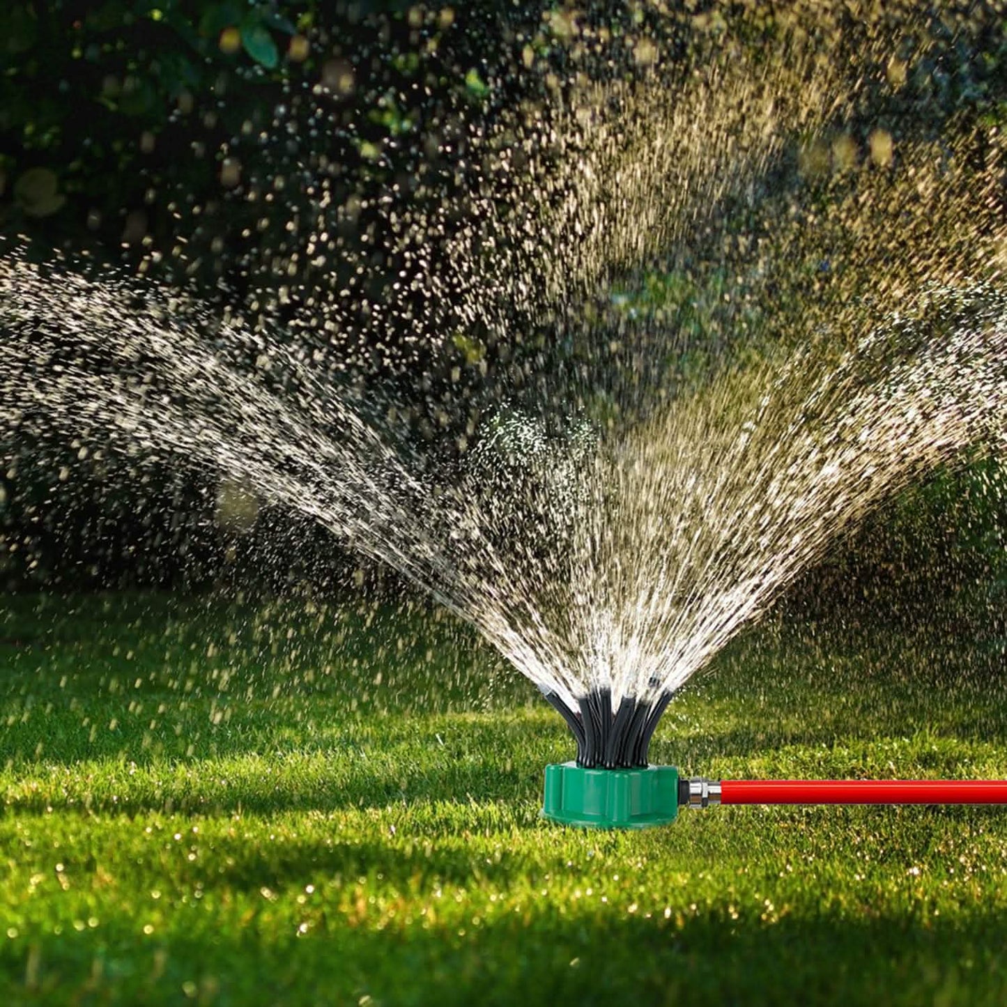 360° Flexibler Rasensprenger Automatisch 12 Rohre Gartenbewässerungsdüsen