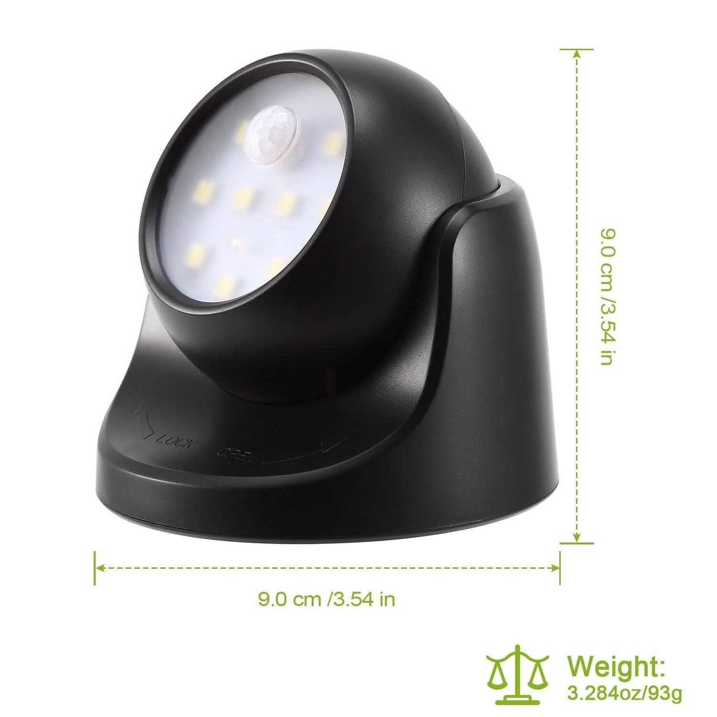 360°-LED-Nachtlichter mit Sensor, kabellos