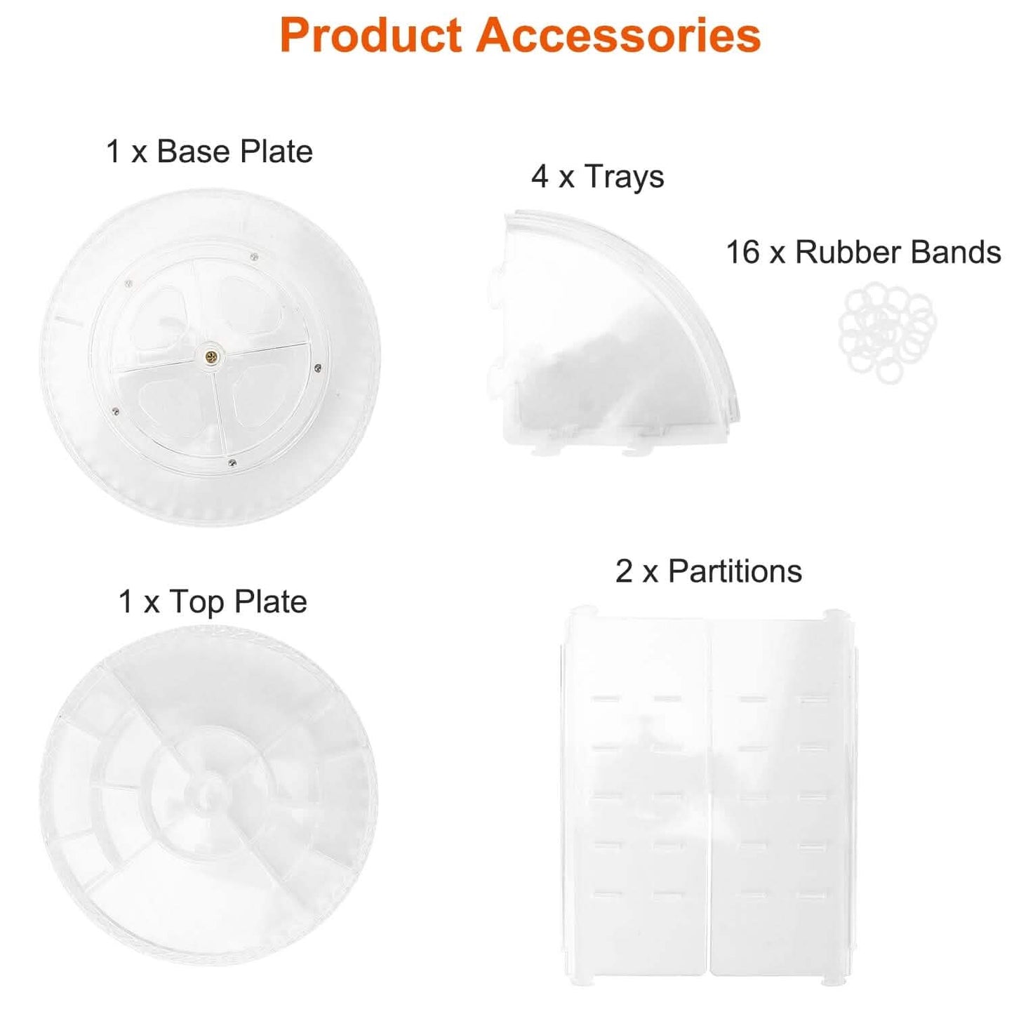 360° drehbarer Make-up-Organizer