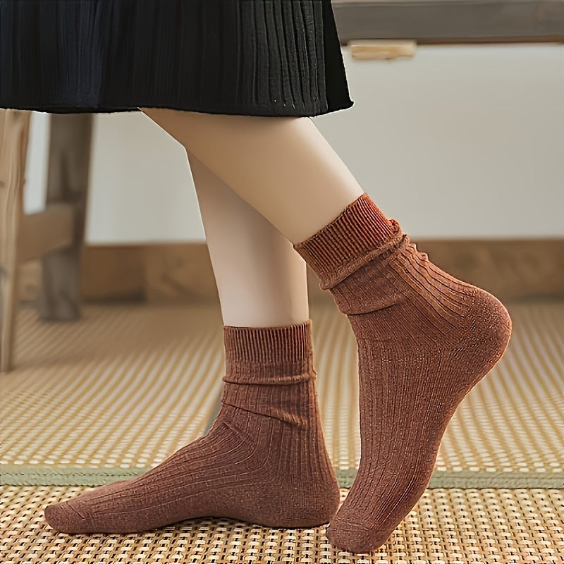 10er-Pack: Weiche bequeme Schlauchsocken – Unifarben, Ganzjährig