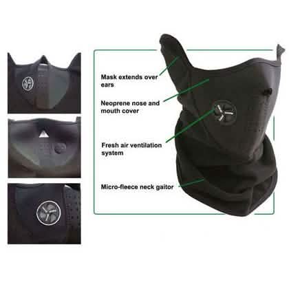 3er-Pack: Skimasken aus Neopren für den Winter