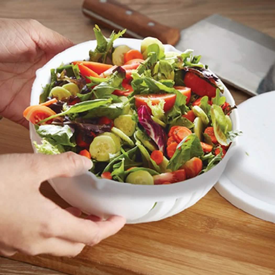 2-teilig: Instant-Salatschneider-Schüssel-Set