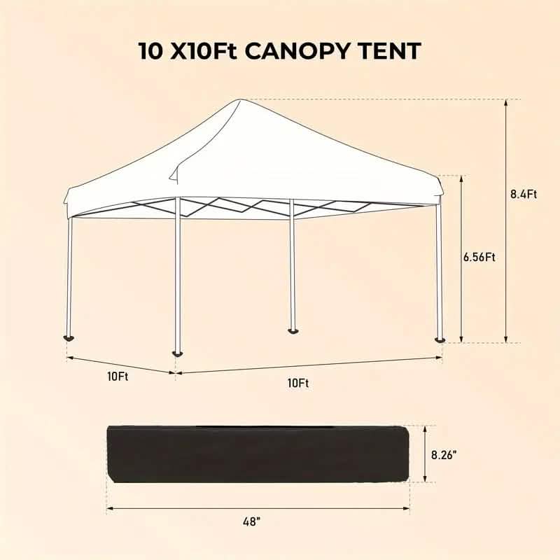 Outdoor 3x3 m Pop-Up Pavillon Zelt mit abnehmbarer Seitenwand mit Reißverschluss