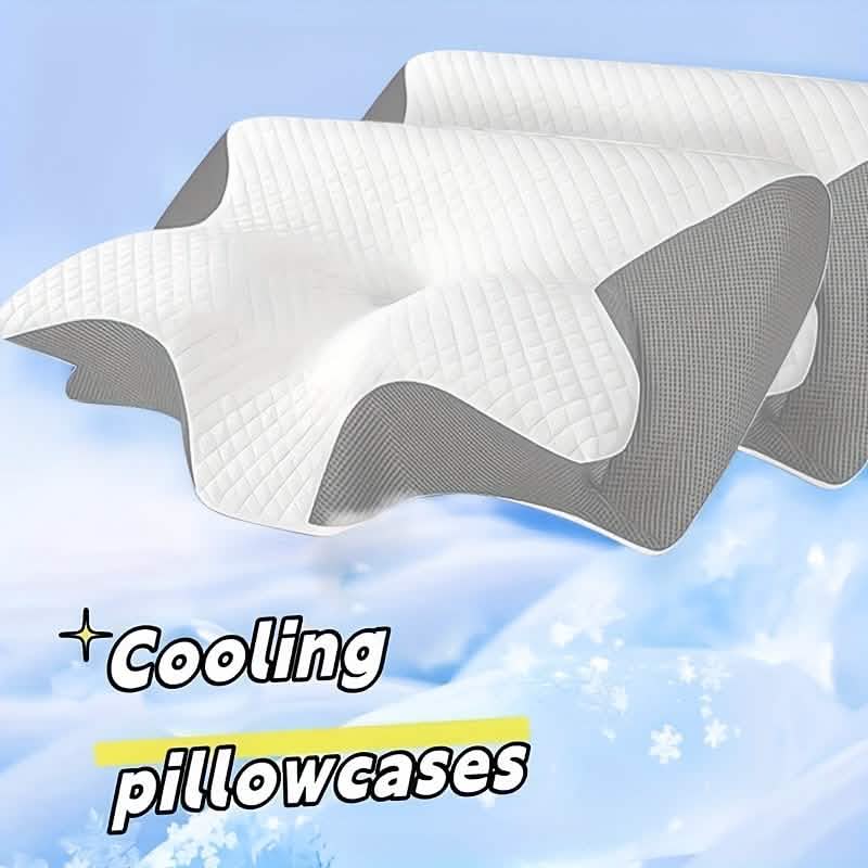 Ergonomisches Memory Foam Nackenkissen – Langsames Zurückfedern, Rücken- und Seitenschläfer