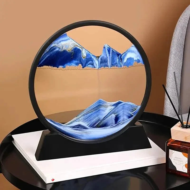 3D-Tiefsee-Bewegungssand-Kunst, Entspannende Kinetische Sandlandschafts-Kunsttisch-Desktop-Dekoration