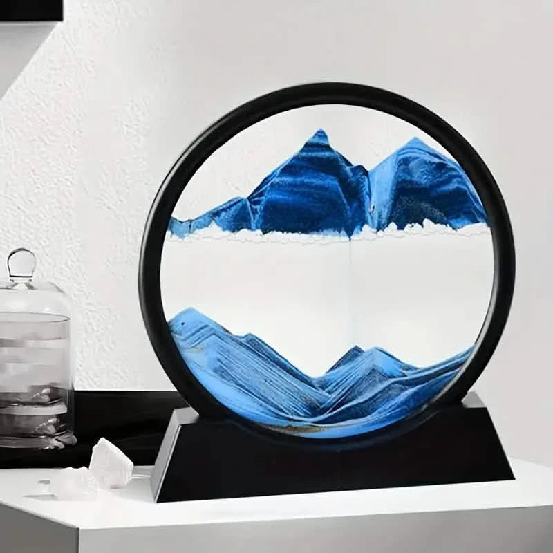 3D-Tiefsee-Bewegungssand-Kunst, Entspannende Kinetische Sandlandschafts-Kunsttisch-Desktop-Dekoration