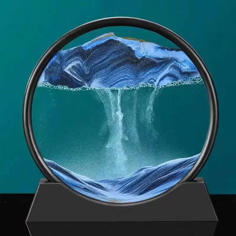 3D-Tiefsee-Bewegungssand-Kunst, Entspannende Kinetische Sandlandschafts-Kunsttisch-Desktop-Dekoration