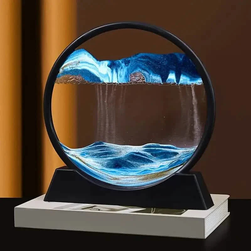 3D-Tiefsee-Bewegungssand-Kunst, Entspannende Kinetische Sandlandschafts-Kunsttisch-Desktop-Dekoration