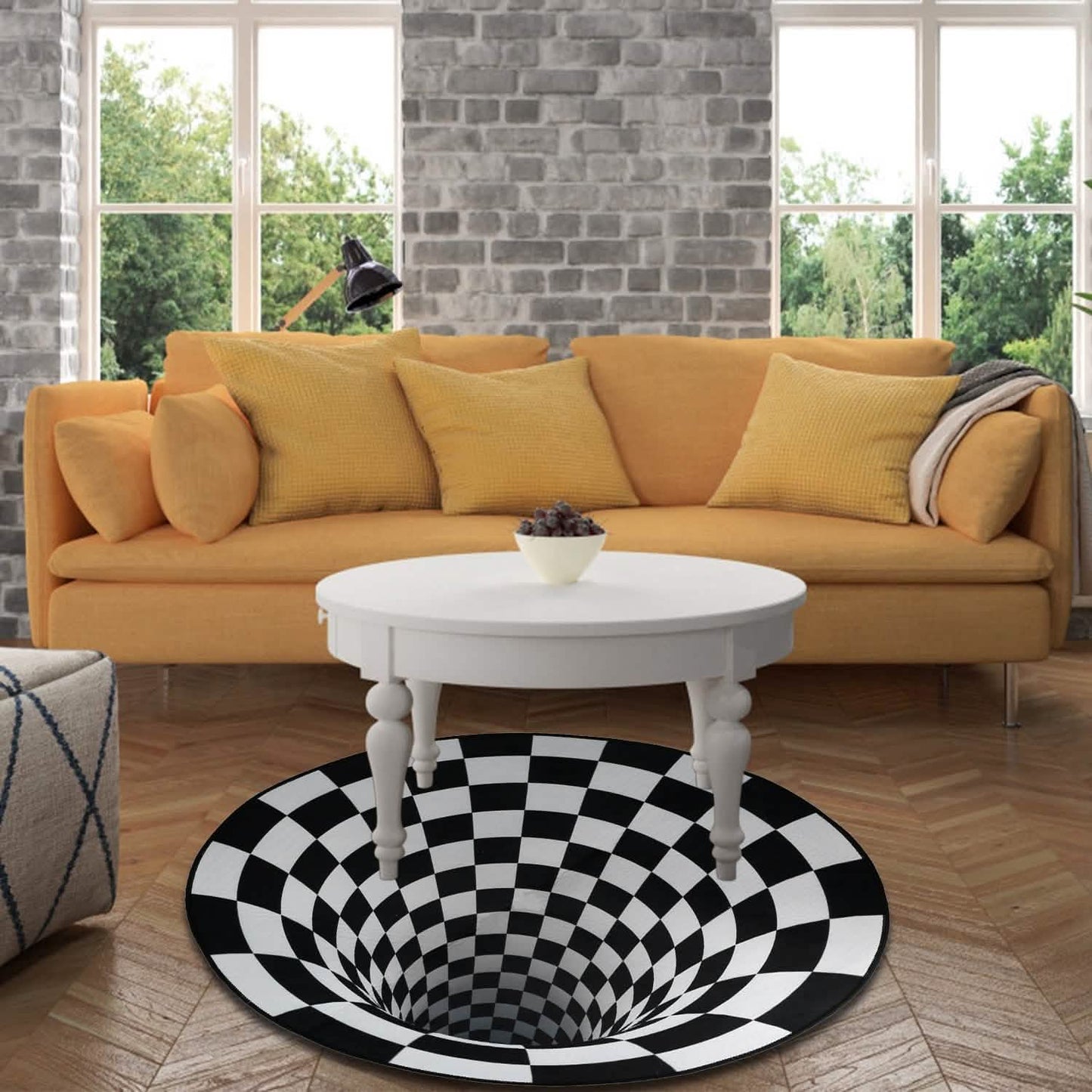 Rutschfeste 3D-Bodenmatte mit visueller Flächendarstellung