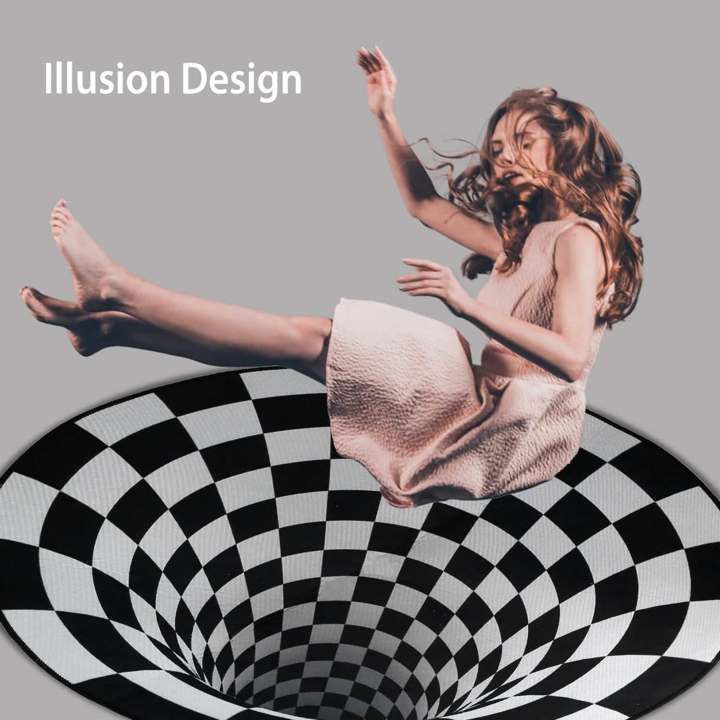 Rutschfeste 3D-Bodenmatte mit visueller Flächendarstellung