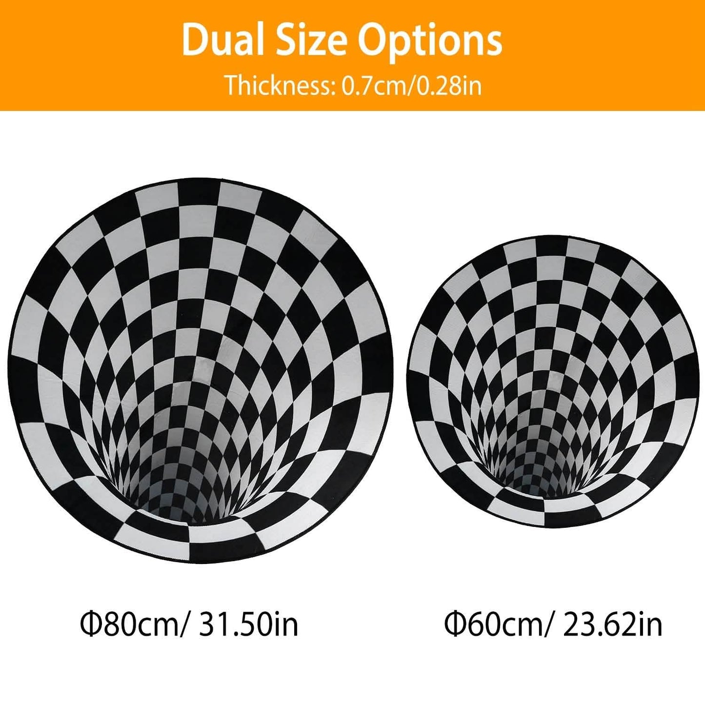 Rutschfeste 3D-Bodenmatte mit visueller Flächendarstellung