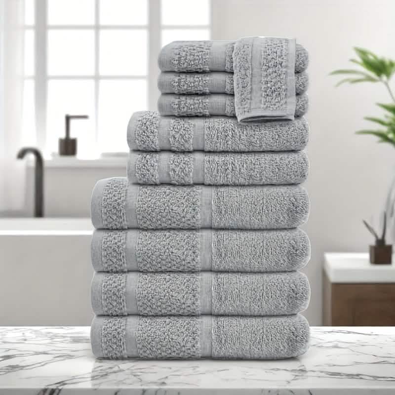 Graues Baumwollhandtuch-Set (10–32 St.)