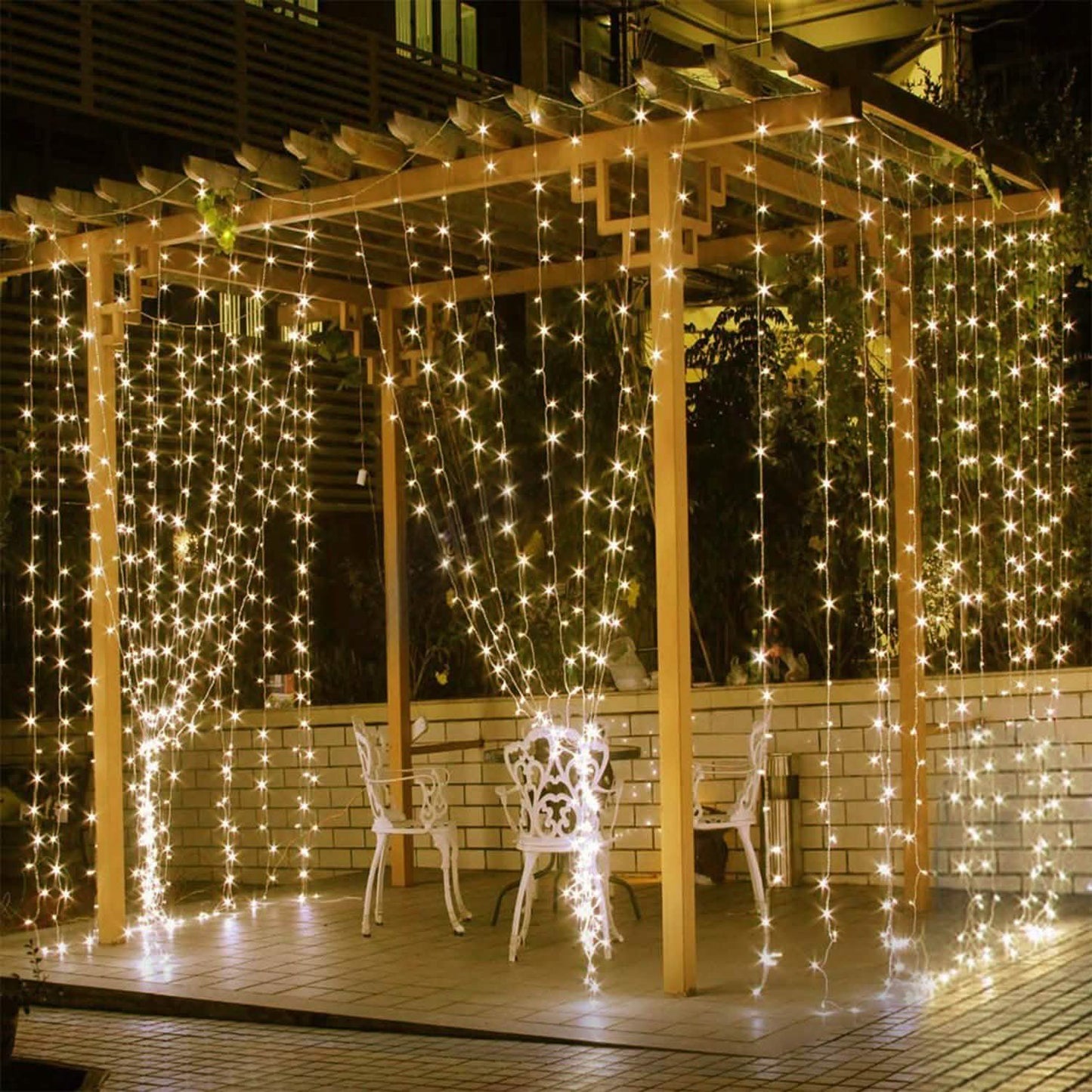 3M 300 LEDs Lichtervorhang mit Fernbedienung