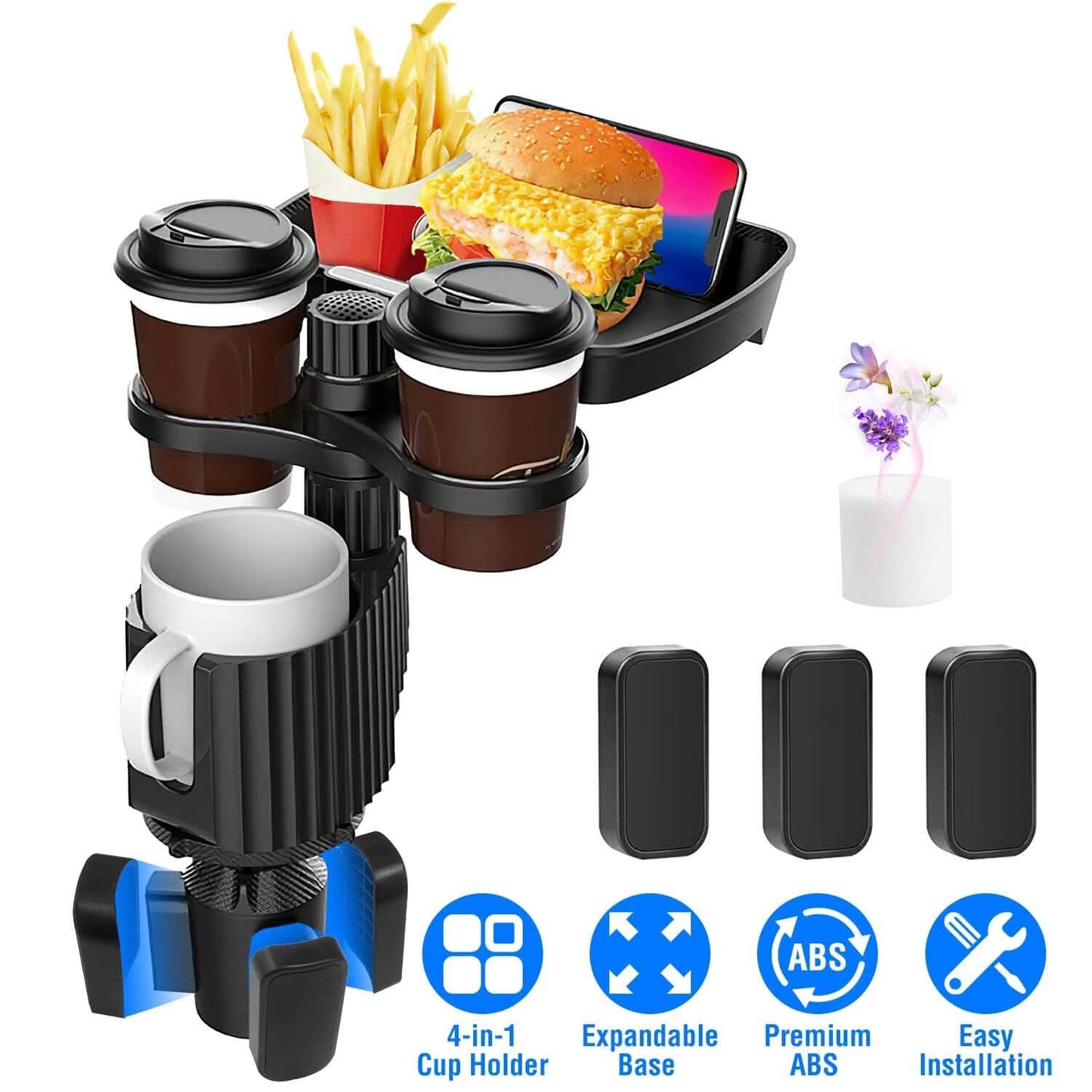 4-in-1 Auto Becherhalter Ablage Esstisch