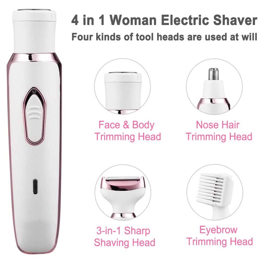 4-in-1 Elektrorasierer für Frauen