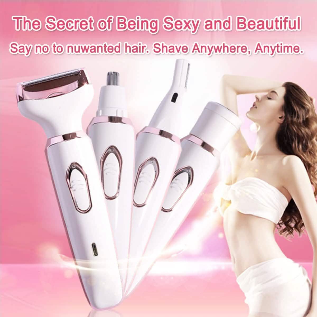 4-in-1 Elektrorasierer für Frauen