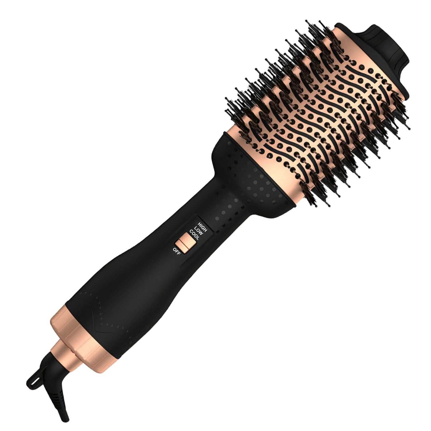 4-in-1 Warmluftbürste Lockenwickler Styler Volumizer Haarglätter Negative Ionen Anti-Frizz