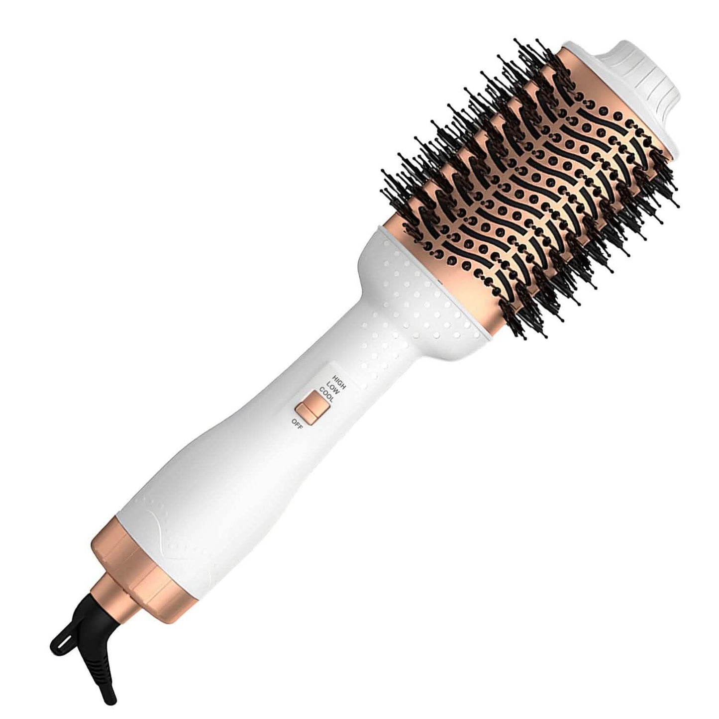 4-in-1 Warmluftbürste Lockenwickler Styler Volumizer Haarglätter Negative Ionen Anti-Frizz