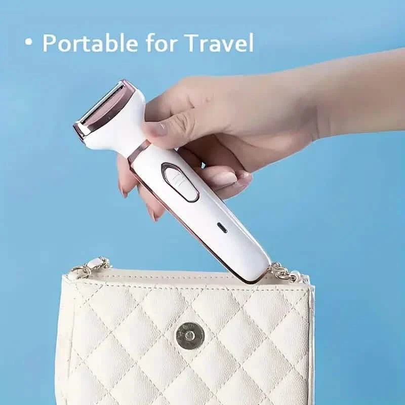 4-in-1 Seidenglatter Elektrorasierer für Frauen – Nass/Trocken, USB wiederaufladbar & tragbar für den ganzen Körper