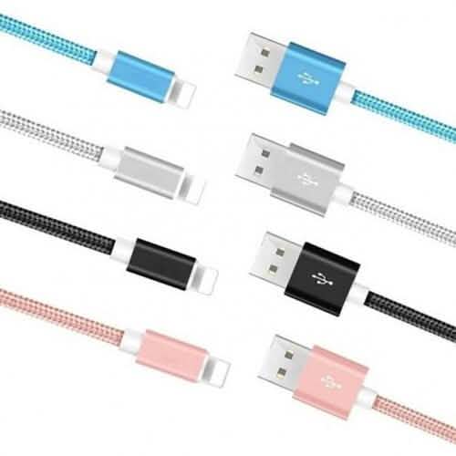 4er-Pack: 1,8 m extra robustes geflochtenes iPhone USB Ladekabel