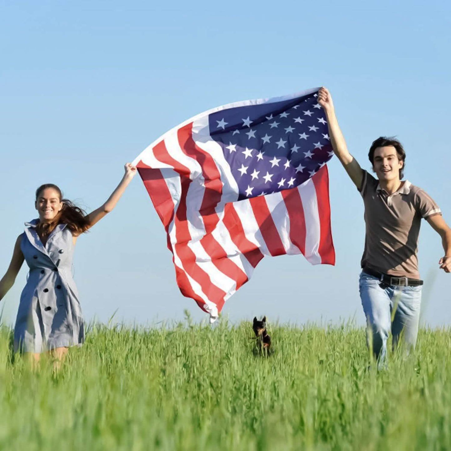 4er-Pack: Amerikanische US-Flaggen