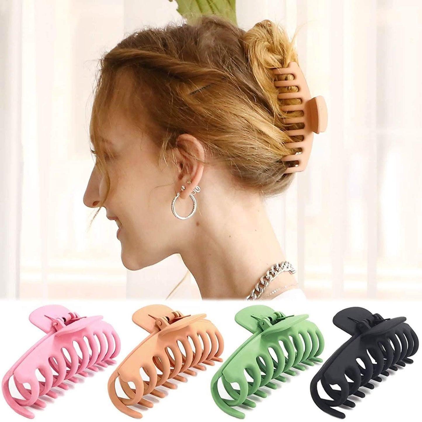 4er-Pack: Große Haarspangen
