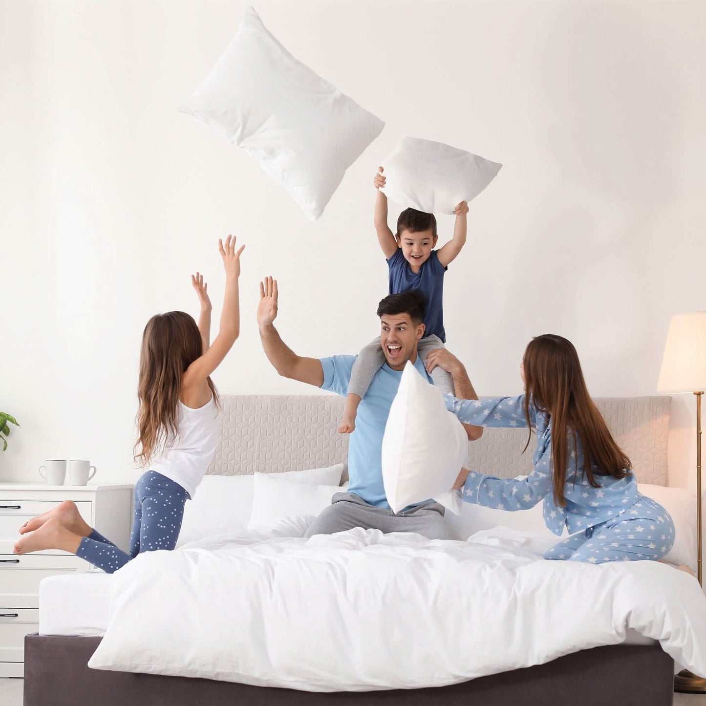 4er-Set: Dekokissen Sofakissen Couchkissen-Set, formstabile Kissen
