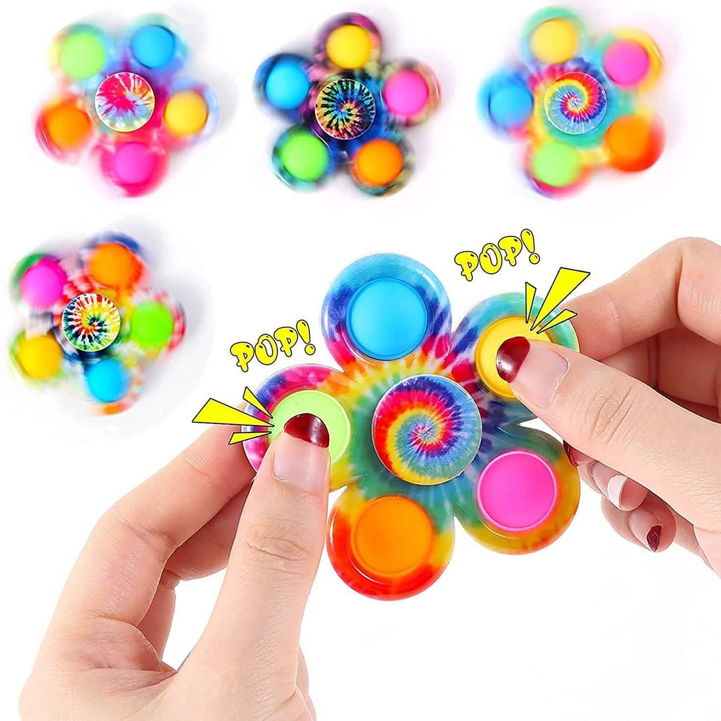 4er-Pack: Effacera Pop Fidget Spinner Spielzeug