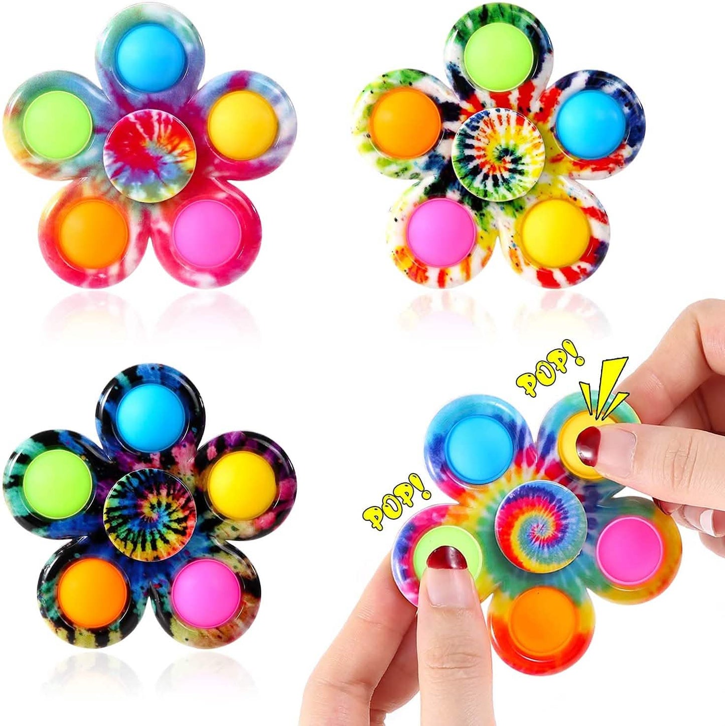 4er-Pack: Effacera Pop Fidget Spinner Spielzeug