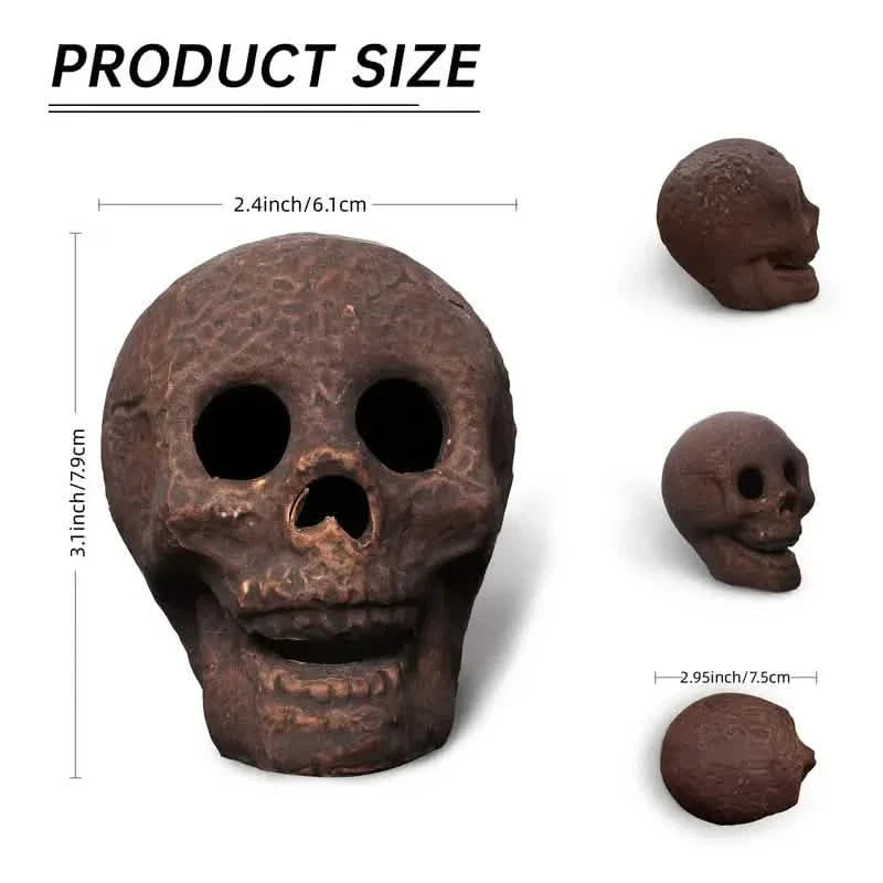 4er-Pack: Halloween Feuerstelle Totenkopf Keramik-Requisiten