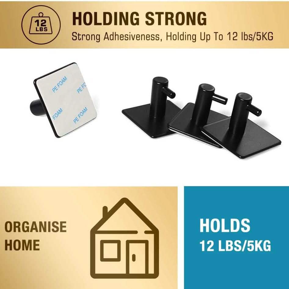 4er-Pack: Robuste und langlebige Wandhaken aus Edelstahl 304