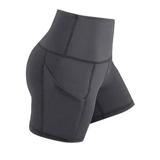 4er-Pack: High Waist Weiche Yoga-Shorts für Damen mit 2 Seitentaschen