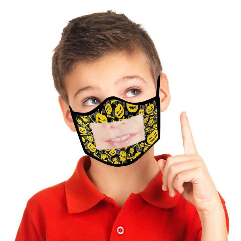 4er-Pack: Kinder Lächeln Fenstermaske Waschbar und Wiederverwendbar