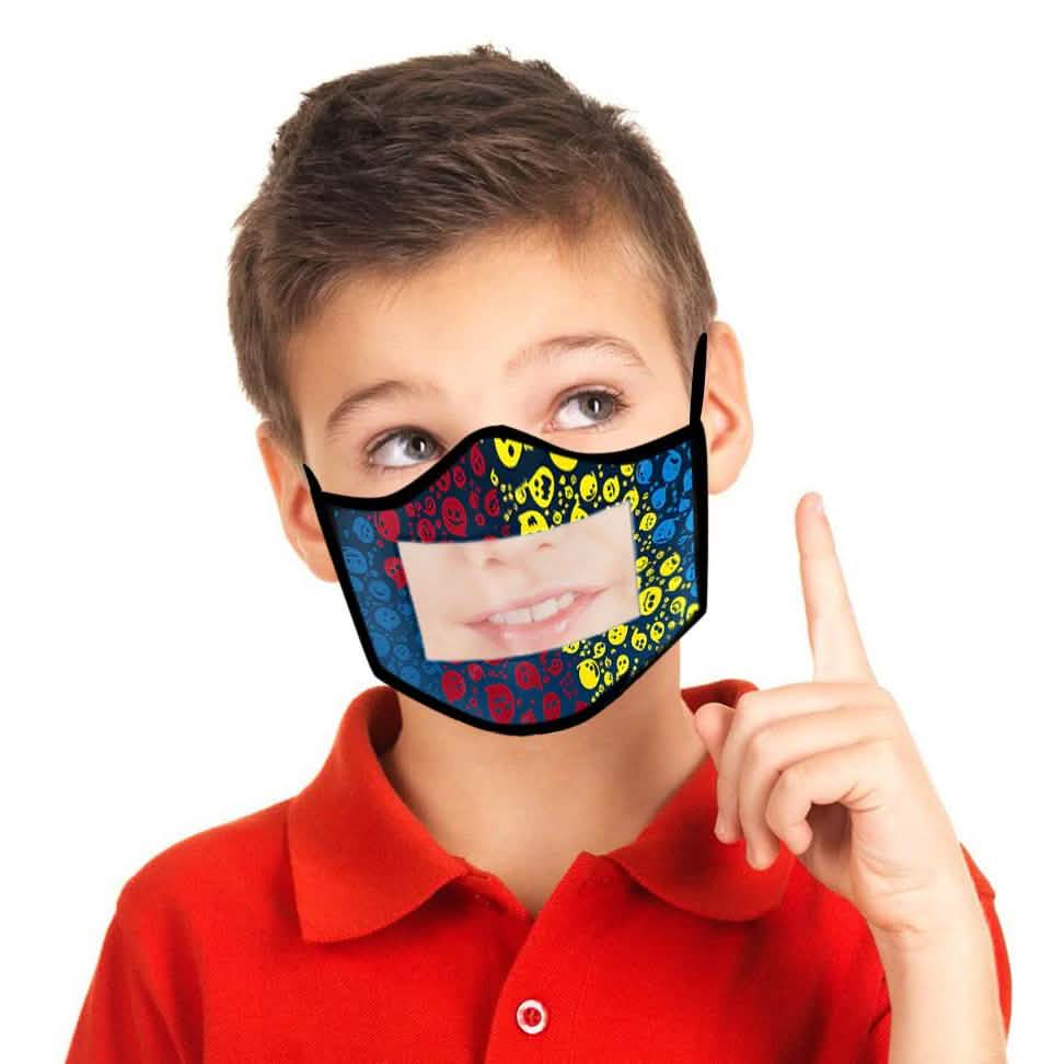 4er-Pack: Kinder Lächeln Fenstermaske Waschbar und Wiederverwendbar