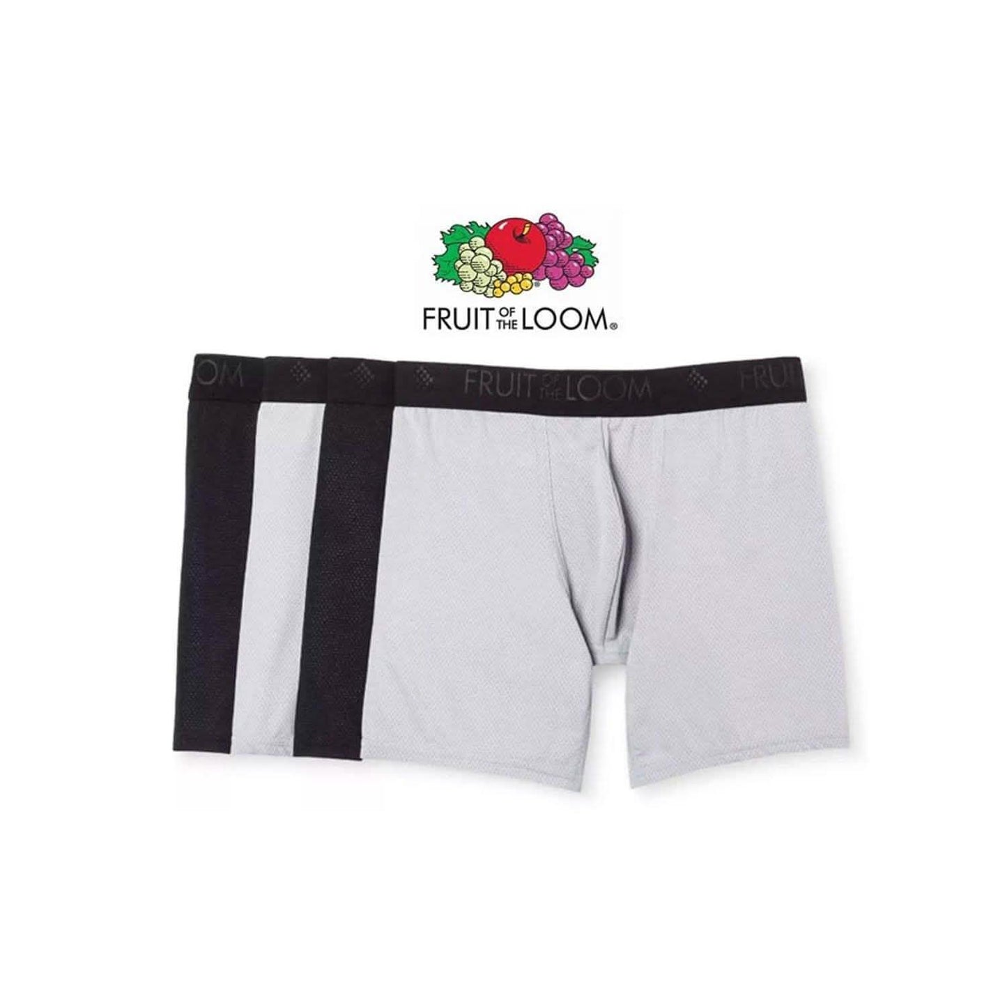 4er-Pack: Herren Fruit of the Loom Atmungsaktive Micro-Mesh Boxershorts