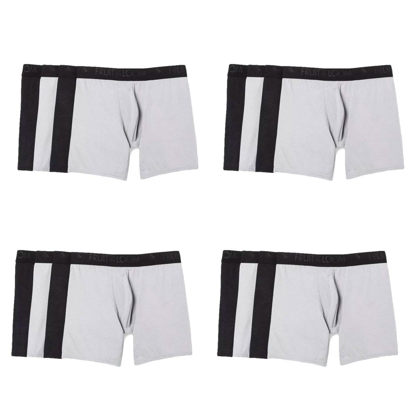 4er-Pack: Herren Fruit of the Loom Atmungsaktive Micro-Mesh Boxershorts
