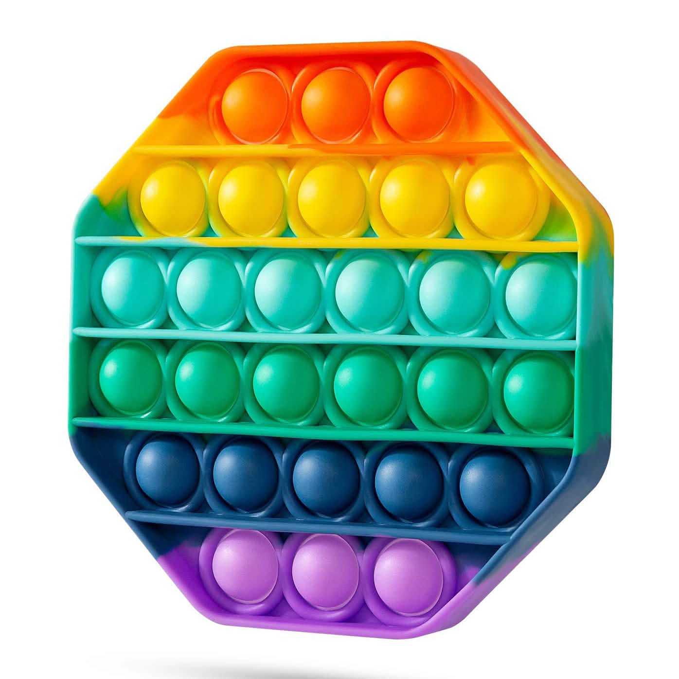 4er-Pack: Regenbogen Pop-It Bubble Popper