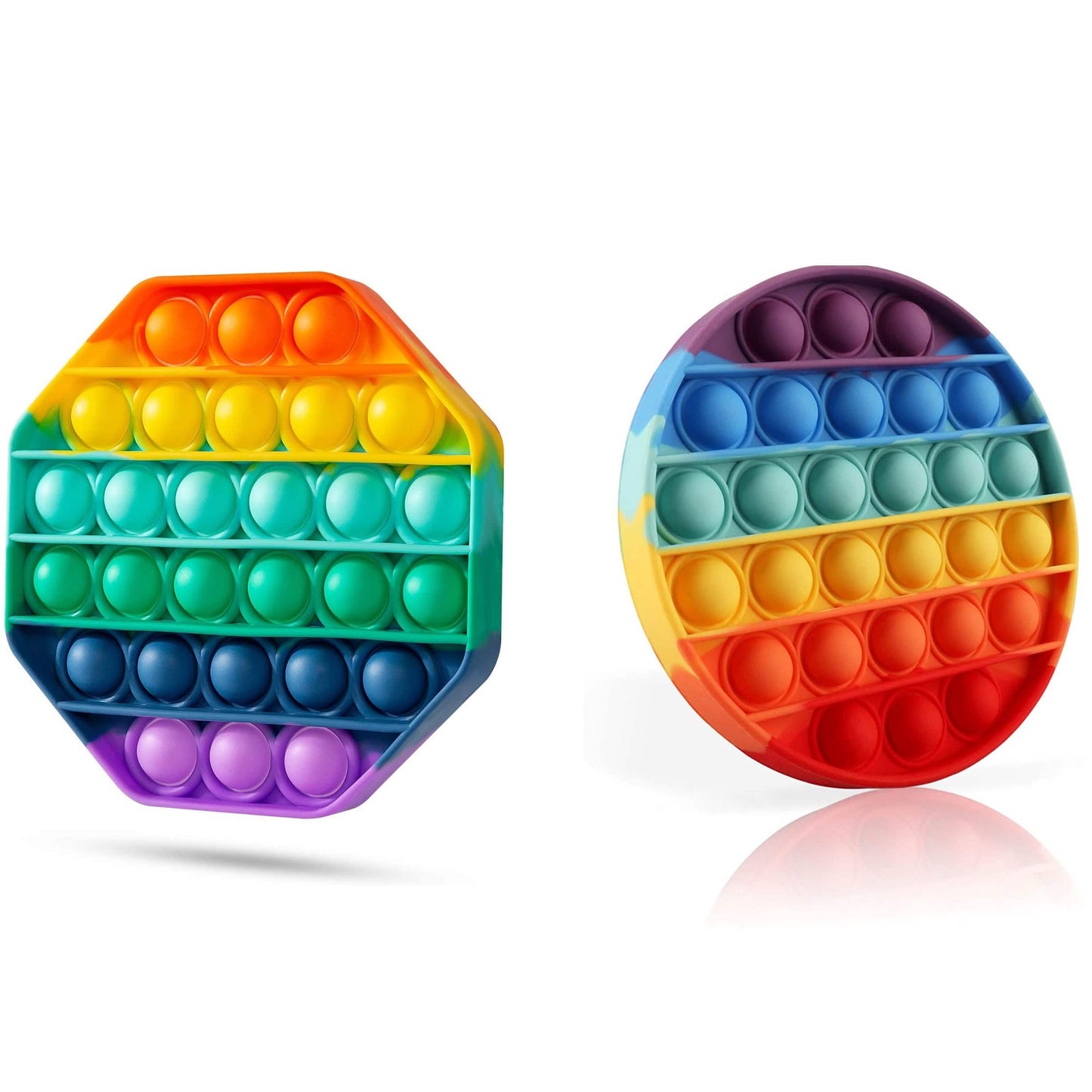 4er-Pack: Regenbogen Pop-It Bubble Popper