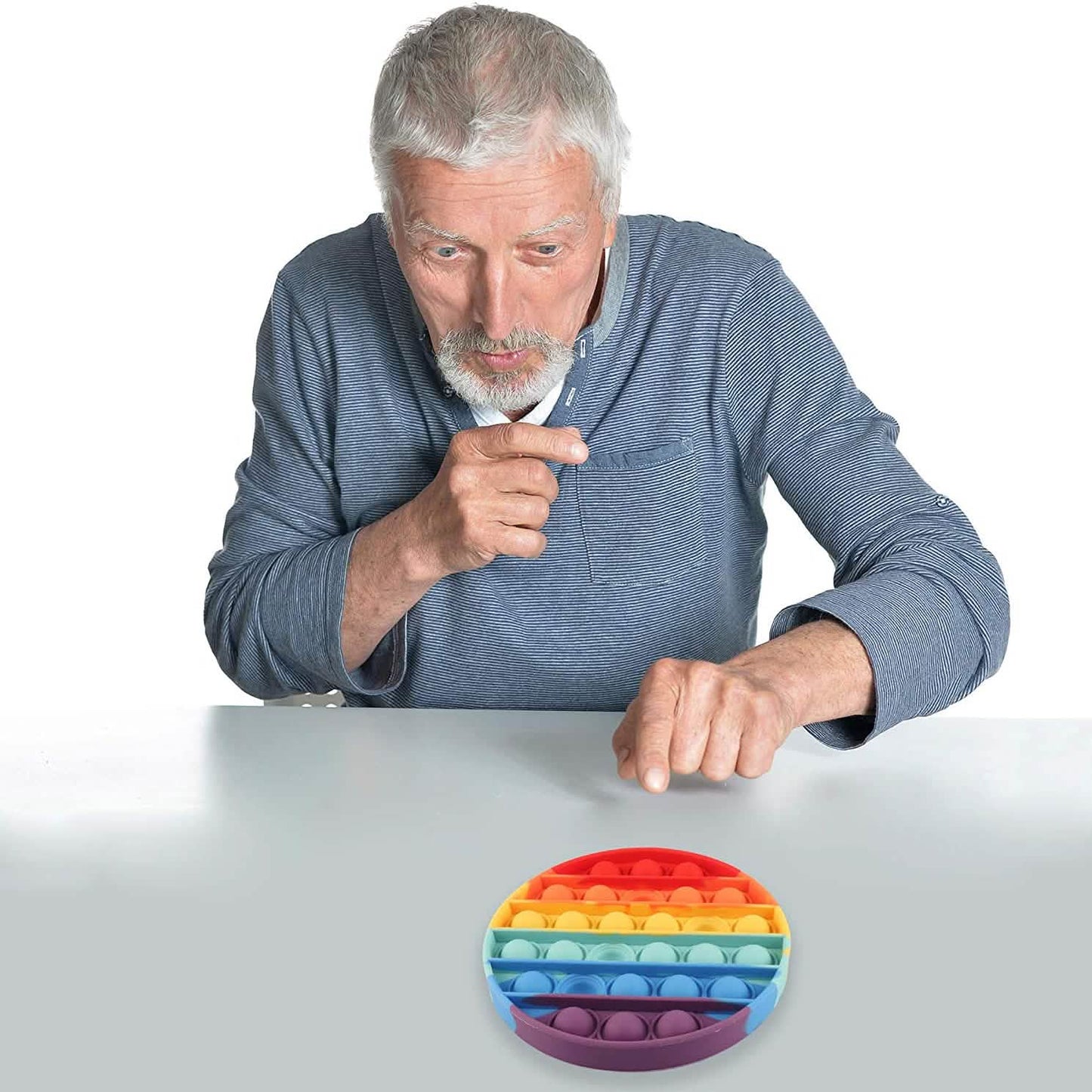 4er-Pack: Regenbogen Pop-It Bubble Popper