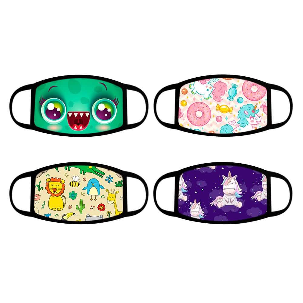 4er-Pack: Wiederverwendbare Baumwoll-Gesichtsmaske