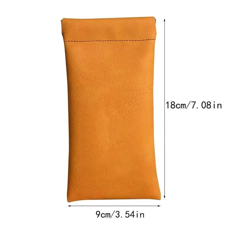 4er-Pack: Lesebrillenetui aus weichem PU-Leder