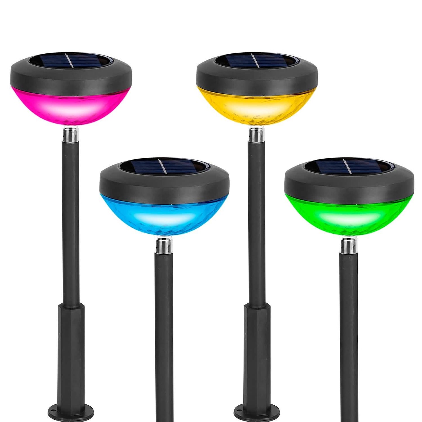 4er-Pack: Solar-Gartenleuchte mit Farbwechsel