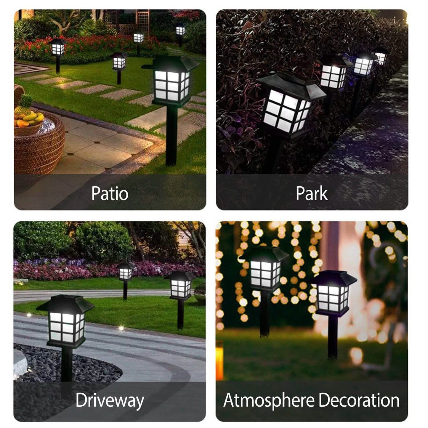 4er-Pack: Solar-Wegeleuchten