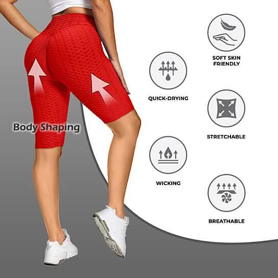 4er-Pack Damen Po-Lifting Biker-Shorts (Anti-Cellulite)