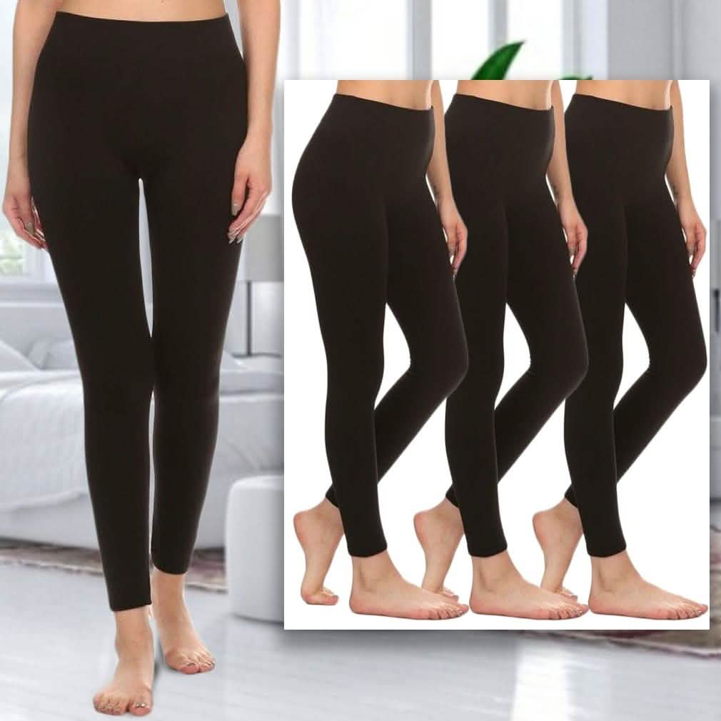 4er-Pack: Fleecegefütterte Premium-Leggings für Damen